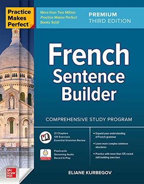 portada Practice Makes Perfect: French Sentence Builder, Premium Third Edition (in English)