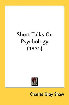 portada short talks on psychology (1920)