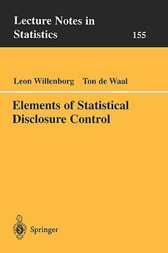portada elements of statistical disclosure control (en Inglés)