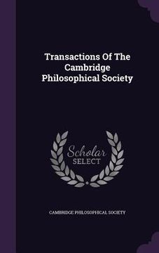 portada Transactions Of The Cambridge Philosophical Society (en Inglés)