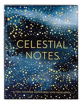 portada Celestial Notes: 16 Foil-Stamped Notecards With Envelopes (en Inglés)
