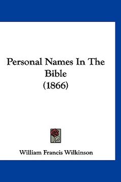 portada personal names in the bible (1866) (en Inglés)
