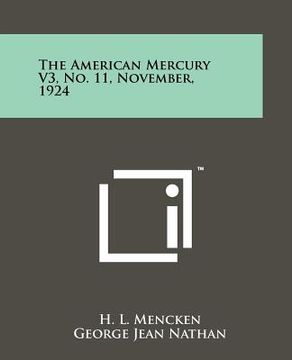 portada the american mercury v3, no. 11, november, 1924 (en Inglés)