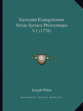 portada Sacrorum Evangeliorum Versio Syriaca Philoxeniana V1 (1778) (en Latin)