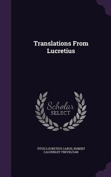 portada Translations From Lucretius (en Inglés)