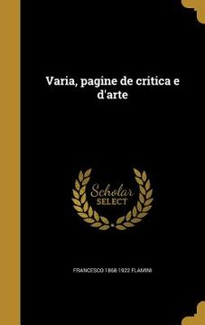 portada Varia, pagine de critica e d'arte (en Italiano)