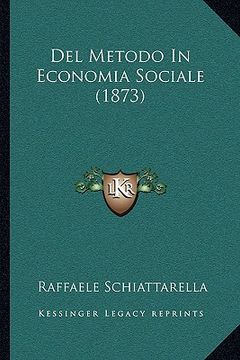 portada Del Metodo In Economia Sociale (1873) (en Italiano)