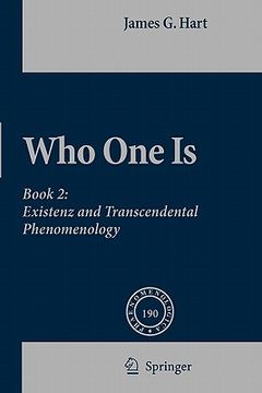 portada who one is: book 2: existenz and transcendental phenomenology (en Inglés)