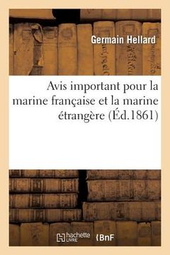 portada Avis important pour la marine française et la marine étrangère (in French)