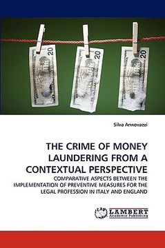 portada the crime of money laundering from a contextual perspective (en Inglés)