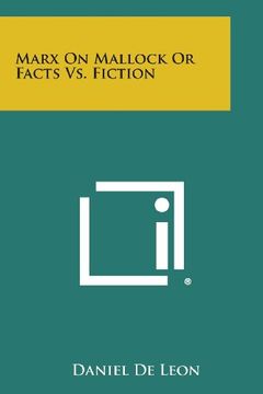 portada Marx on Mallock or Facts vs. Fiction