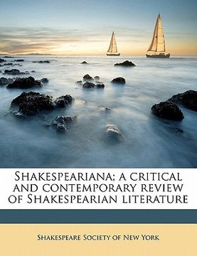portada shakespeariana; a critical and contemporary review of shakespearian literature (en Inglés)