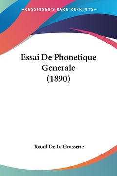 portada Essai De Phonetique Generale (1890) (in French)