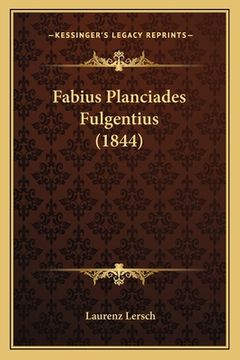portada Fabius Planciades Fulgentius (1844) (en Latin)