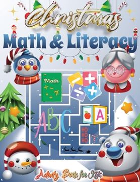 portada Christmas Math and Literacy Activity Book for Kids, Holiday Math and Reading Adventures (en Inglés)
