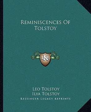 portada reminiscences of tolstoy (in English)