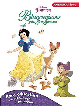 portada Blancanieves y los Siete Enanitos. Libro Educativo Disney con Actividades y Pegatinas (Princesas Disney)