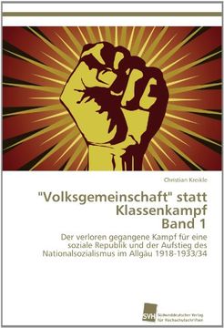 portada Volksgemeinschaft Statt Klassenkampf Band 1