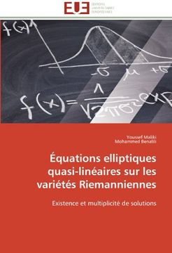 portada Equations Elliptiques Quasi-Lineaires Sur Les Varietes Riemanniennes