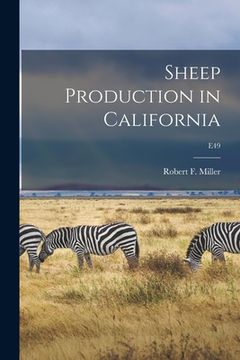 portada Sheep Production in California; E49 (en Inglés)