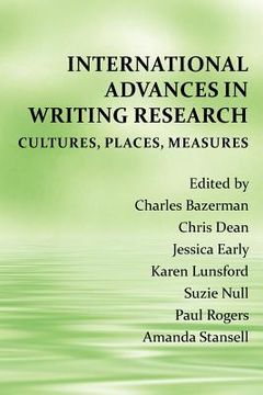 portada international advances in writing research: cultures, places, measures (en Inglés)