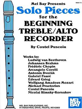 portada solo pieces for the beginning treble/alto recorder