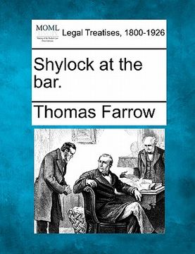 portada shylock at the bar. (en Inglés)