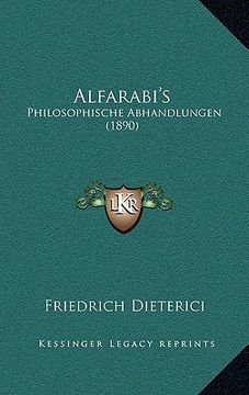 portada alfarabi's: philosophische abhandlungen (1890) (en Inglés)