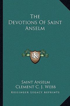 portada the devotions of saint anselm (en Inglés)