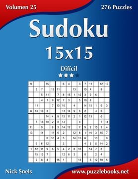 portada Sudoku 15x15 - Difícil - Volumen 25 - 276 Puzzles