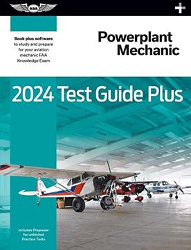 portada 2024 Powerplant Mechanic Test Guide Plus: Paperback Plus Software to Study and Prepare for Your Aviation Mechanic faa Knowledge Exam (Asa Test Prep Series) (in English)