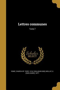 portada Lettres communes; Tome 7 (en Francés)