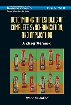 portada Determining Thresholds of Complete Synchronization, and Application (en Inglés)