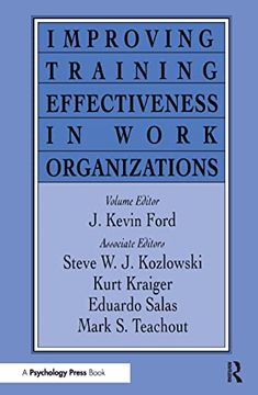 portada Improving Training Effectiveness in Work Organizations (Applied Psychology Series) (en Inglés)