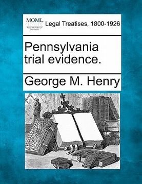 portada pennsylvania trial evidence. (en Inglés)