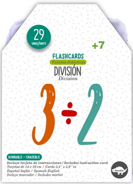portada Flash Card borrables División (en Español-Inglés)