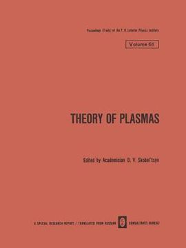 portada Theory of Plasmas (en Inglés)