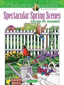 portada Creative Haven Spectacular Spring Scenes Color by Number (en Inglés)