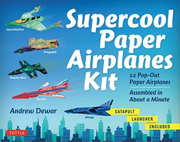 portada Tuttle Supercool kit de Aviones de Papel: 12 Pop-Out Paper Aviones; Montados en Sobre un Minuto (en Inglés)