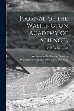 portada Journal of the Washington Academy of Sciences; v. 77 no. 3 Sept 1987
