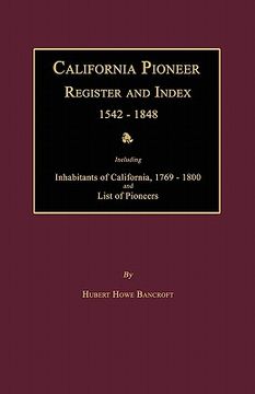 portada california pioneer register and index 1542-1848 (en Inglés)