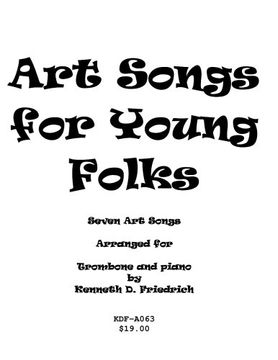 portada Art Songs for Young Folks - trombone and piano