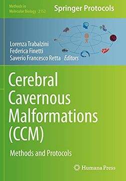 portada Cerebral Cavernous Malformations (Ccm): Methods and Protocols (Methods in Molecular Biology, 2152) (in English)
