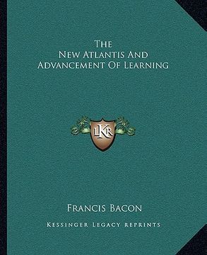 portada the new atlantis and advancement of learning (en Inglés)