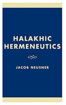portada halakhic hermeneutics (en Inglés)