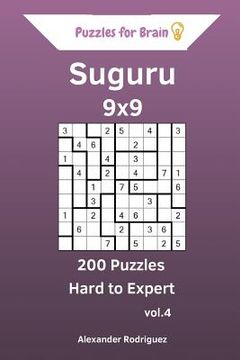 portada Puzzles for Brain Suguru - 200 Hard to Expert 9x9 vol. 4 (in English)