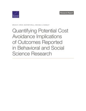 portada Quantifying Potential Cost Avoidance Implications of Outcomes Reported in Behavioral and Social Science Research