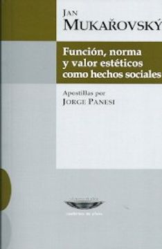 portada Función, Norma y Valor Estéticos Como Hechos Sociales (in Spanish)