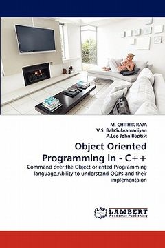 portada object oriented programming in - c++