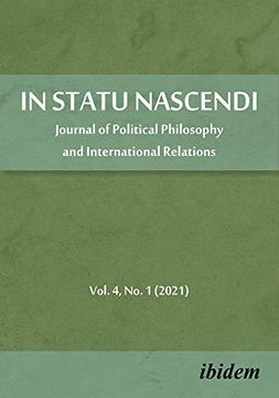 portada In Statu Nascendi – Journal of Political Philosophy and International Relations 2021 (in English)